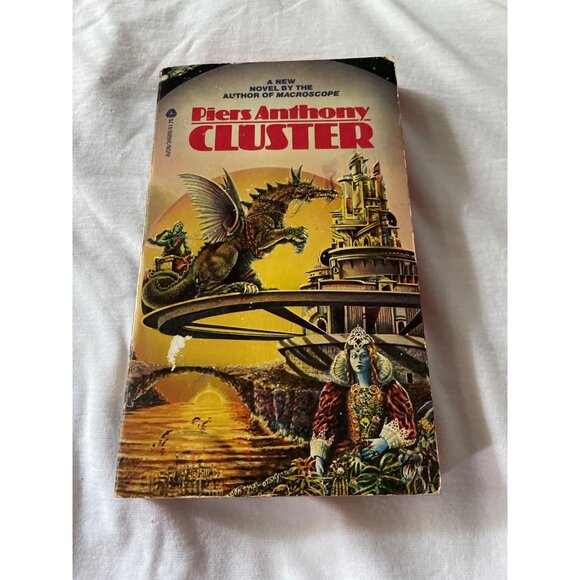 Cluster By Piers Anthony Paperback Sci-Fi Novel 1977 Avon Books Second Printing - Picture 1 of 12